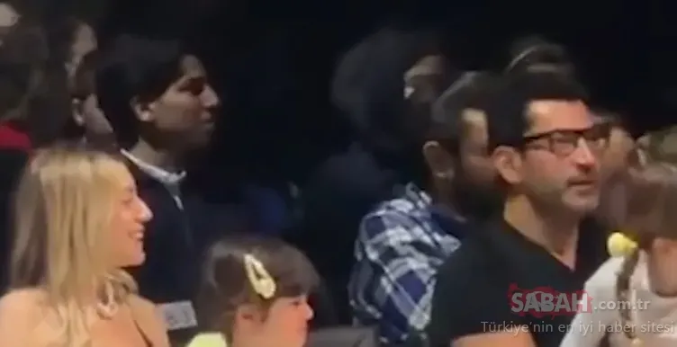 GÖSTERİYİ AİLECE İZLEMİŞLERDİ Kenan İmirzalıoğlu ve Sinem Kobal, kızları Lalin ve Leyla ile Cirque du Soleil gösterisini izlemişti.