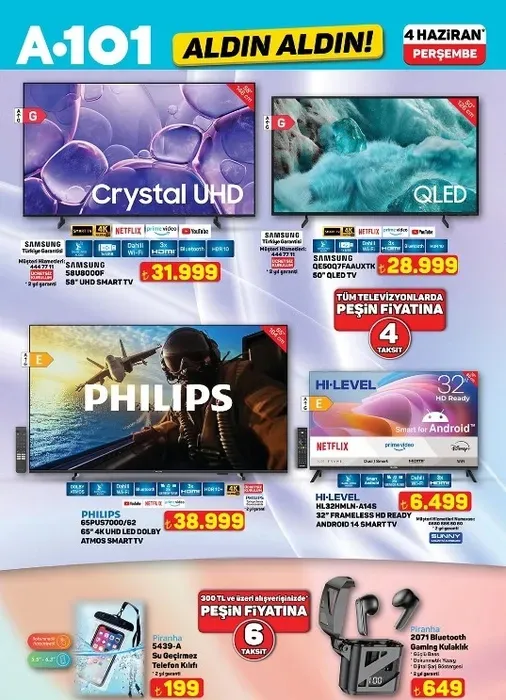4 HAZİRAN A101 AKTÜEL ÜRÜNLER KATALOĞU SU GEÇİRMEZ TELEFON KILIFI - 199 TL