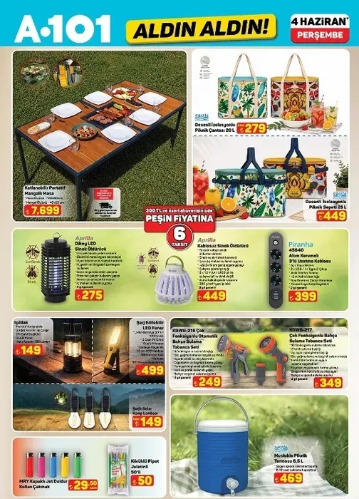 4 HAZİRAN A101 AKTÜEL ÜRÜNLER KATALOĞU KATLANABİLİR MASA - 7.699 TL