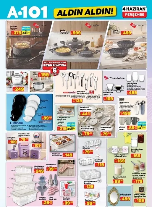 4 HAZİRAN A101 AKTÜEL ÜRÜNLER KATALOĞU SAKLAMA KABI SETİ - 249 TL