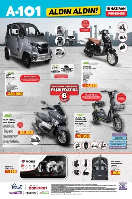 Elektrikli Araç 239.990 TL Benzinli Motosiklet 44.990 TL Motor Kaskı 1999 TL Motorlu Bisiklet 19.990 TL