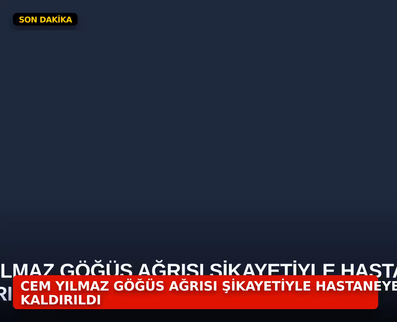 Cem Yılmaz Göğüs Ağrısı Şikayetiyle Hastaneye Kaldırıldı