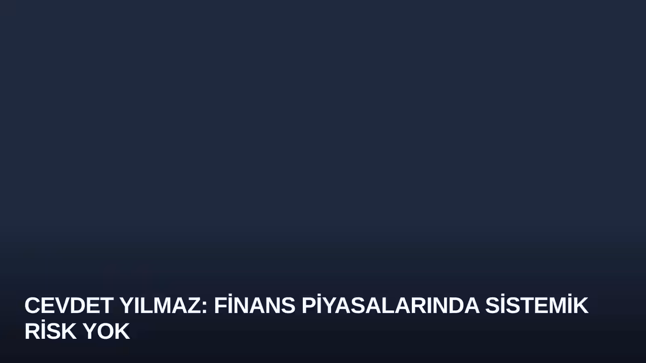 Cevdet Yılmaz: Finans Piyasalarında Sistemik Risk Yok