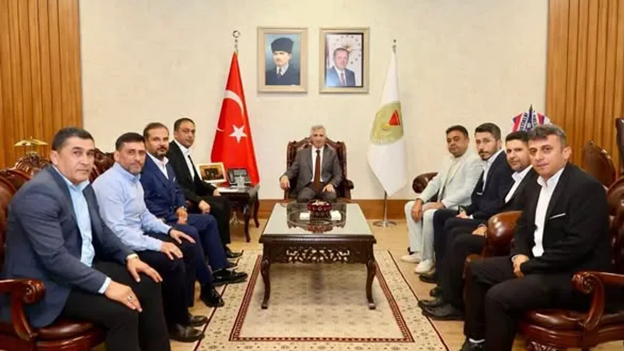 Vali Mükerrem Ünlüer, Mustafa Çiçek ve Yönetimini Kabul Etti