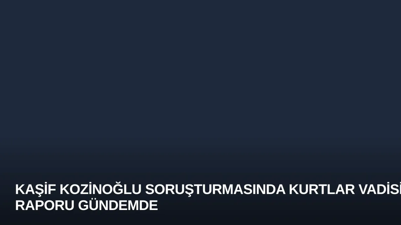 Kaşif Kozinoğlu Soruşturmasında Kurtlar Vadisi Raporu Gündemde