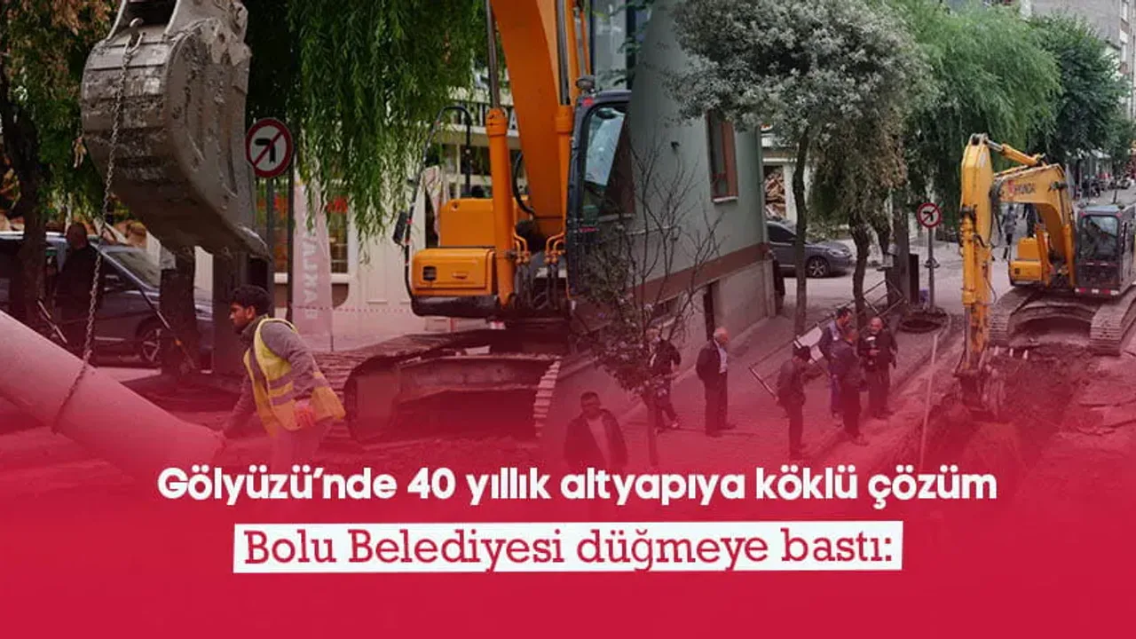 Bolu'da Tahvil Mehmet Paşa Caddesi'nin Altyapısı Yenileniyor