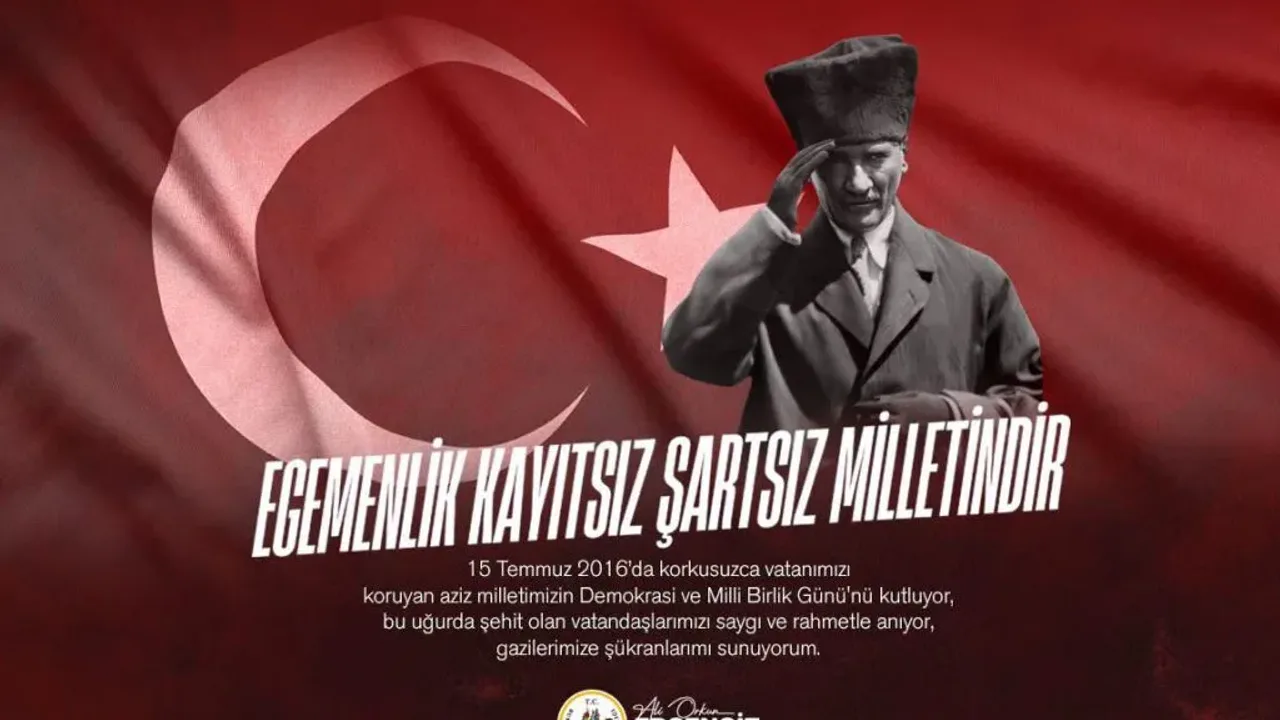 Burdur Belediyesi 15 Temmuz Demokrasi Günü Mesajı Yayımladı