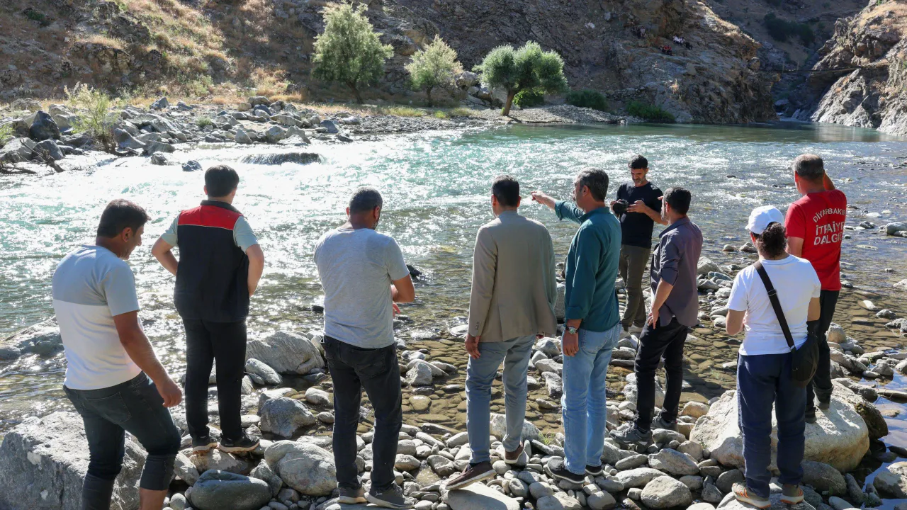 Sarım Çayı'ndaki arama çalışmaları yerinde incelendi