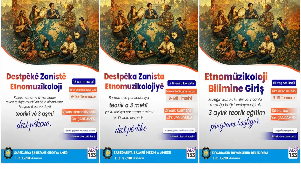 Kürtçe Etnomüzikoloji Bilimine Giriş Kursu Başlıyor