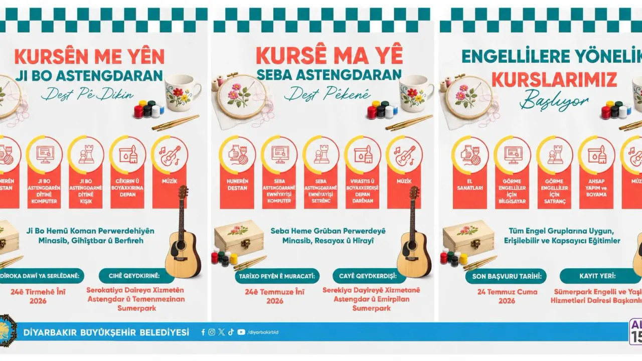 Diyarbakır Büyükşehir'den Engellilere Ücretsiz Kurs Fırsatı