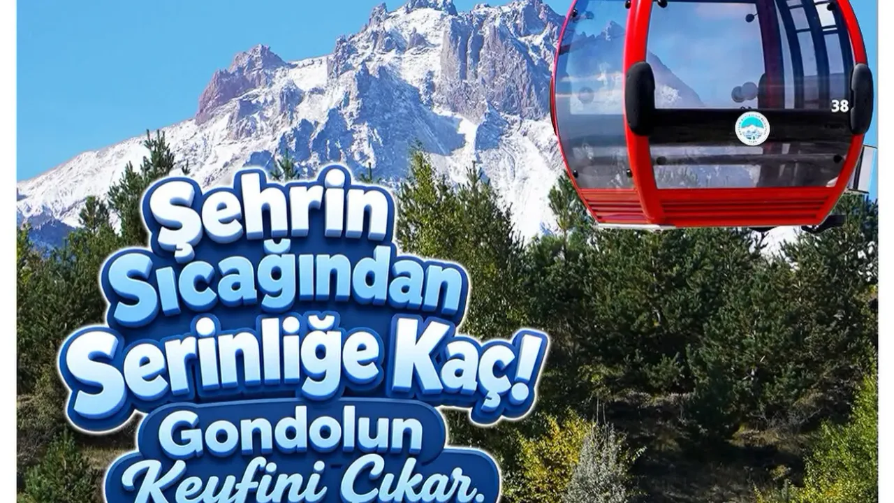Erciyes'te Gondol Teleferikler Yaz Sezonunda da Hizmet Veriyor