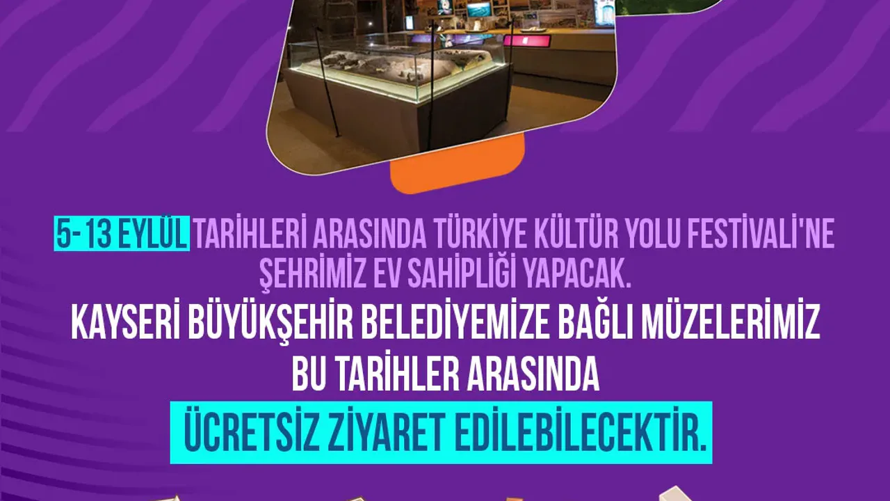 Kayseri'de Büyükşehir Müzeleri Festival Boyunca Ücretsiz
