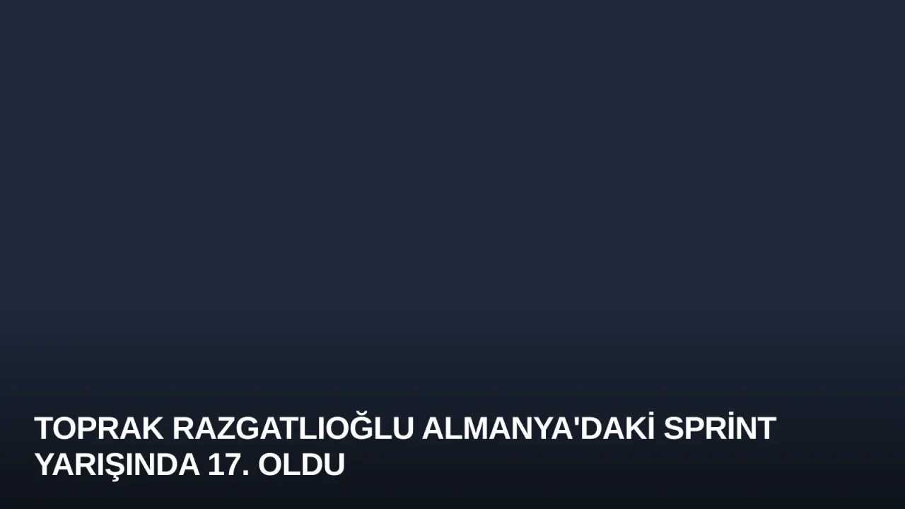 Toprak Razgatlıoğlu Almanya'daki Sprint Yarışında 17. Oldu